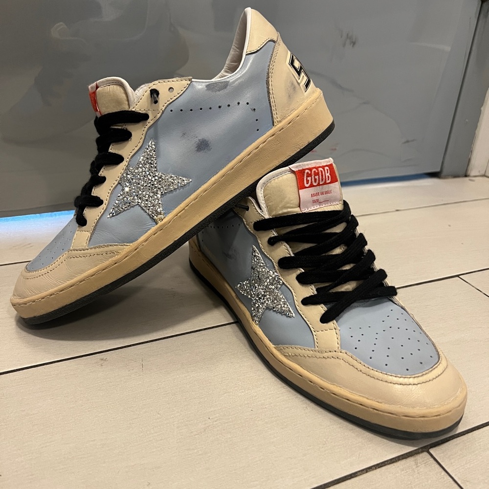 Amazing Condition: LAB Swarovski Star Golden Goose Ball Stars / 41